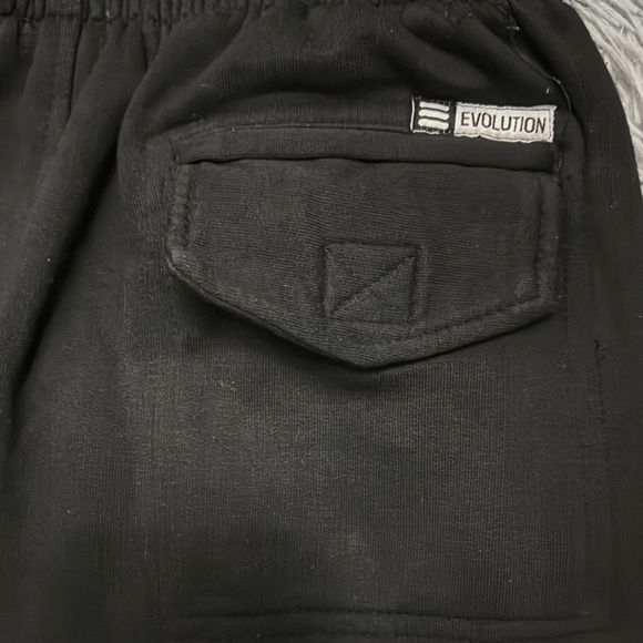 Black Cargo Jogger Thick Sweat Pants Size L - Picture 4 of 6